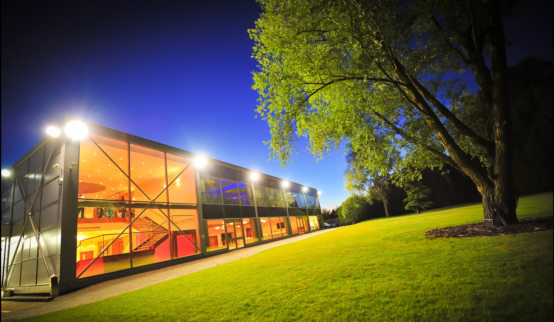 Landscaped garden at Riverside Venue
