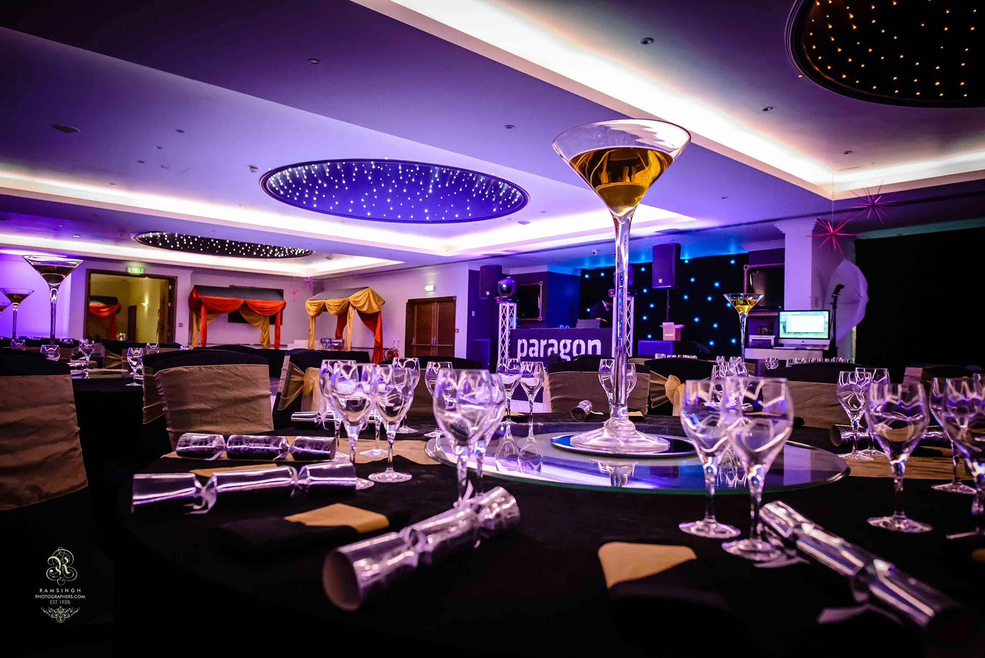 Large banquet layout at Riverside Venue
