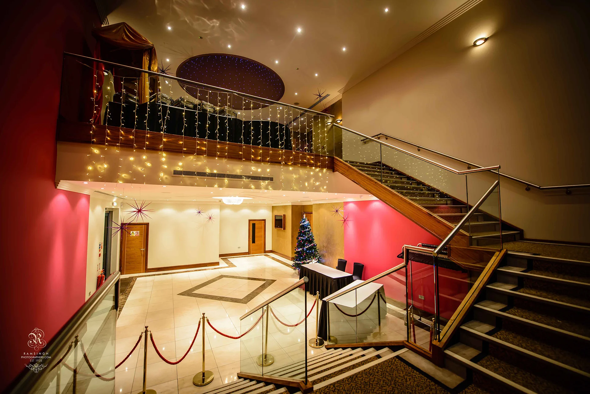 Ceiling architecture inside Riverside Venue
