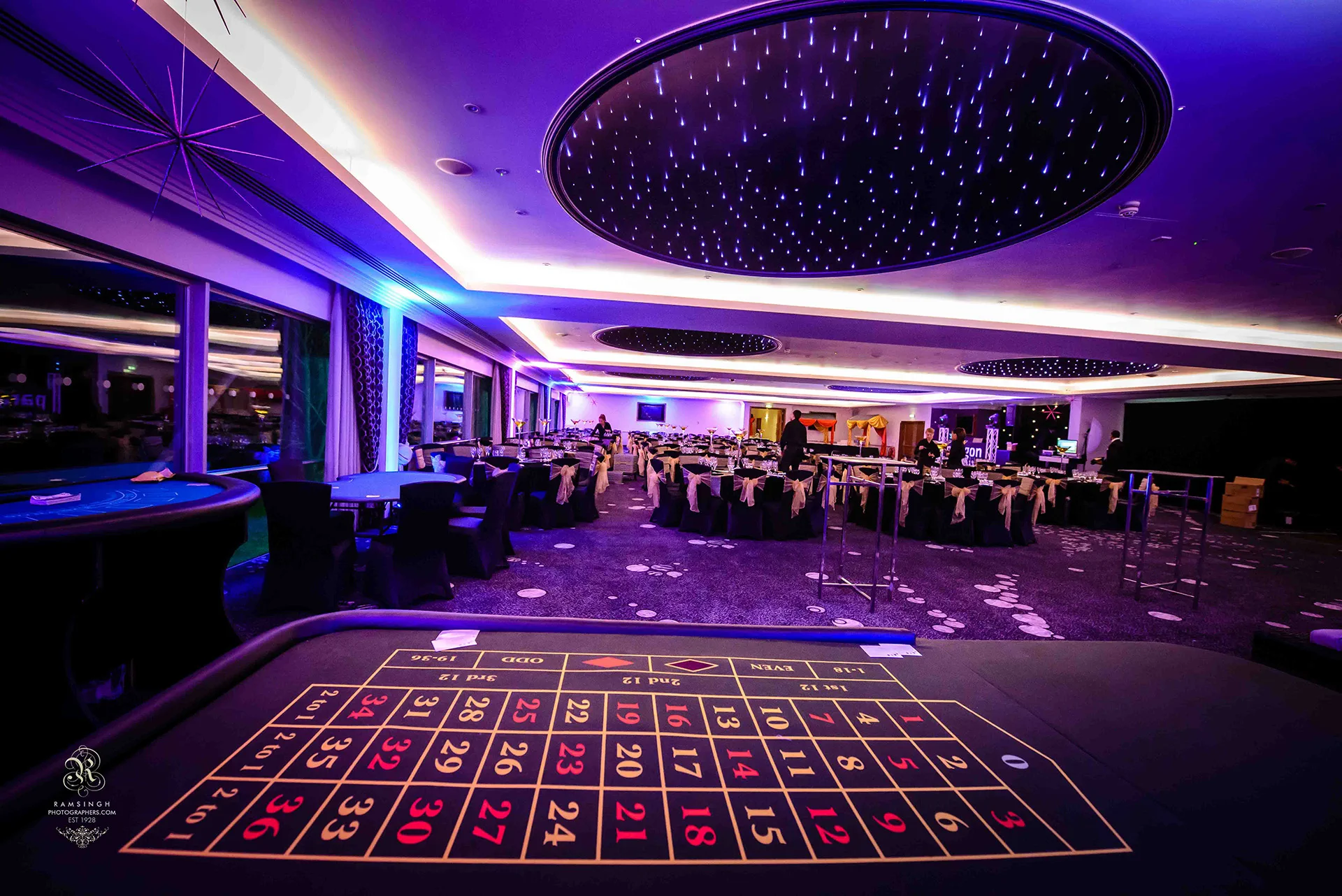 Riverside Venue during an evening event