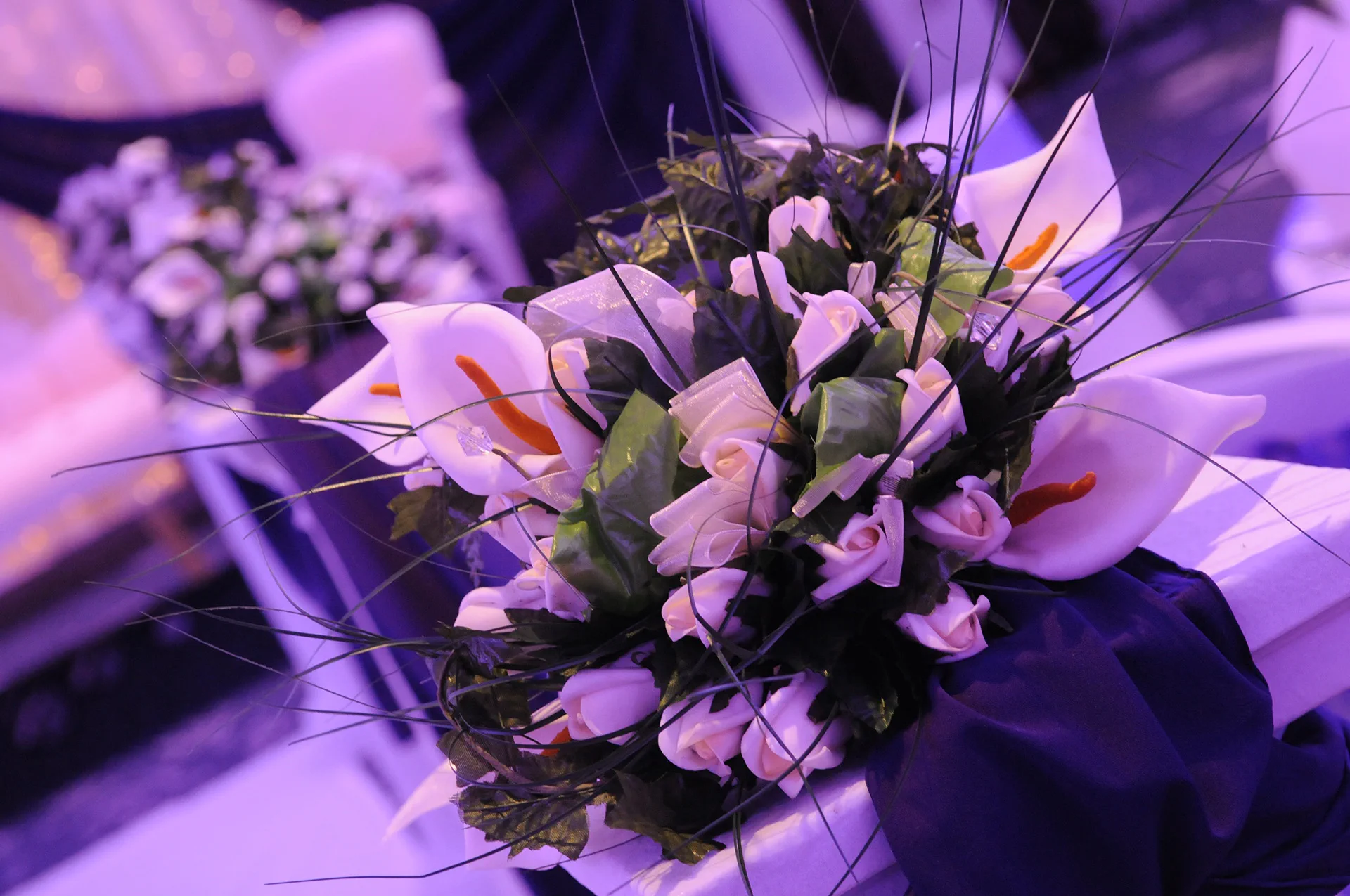 Wedding reception setup