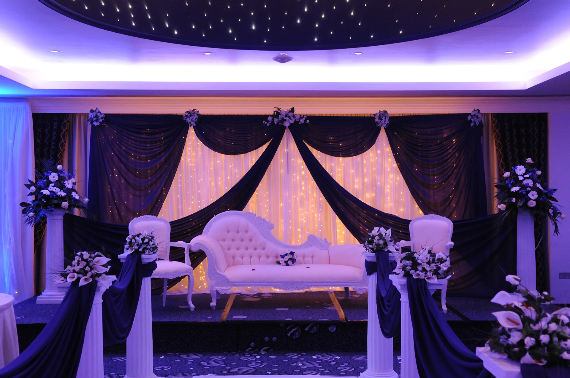 Wedding reception inside Riverside Venue